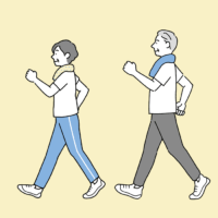 運動するシニア