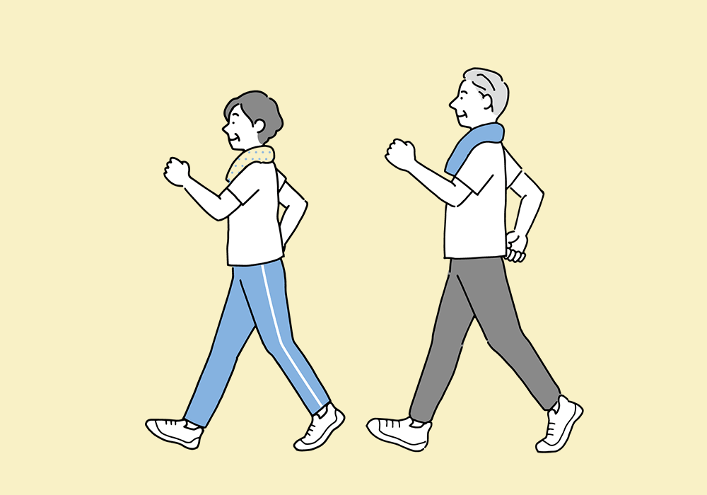 運動するシニア