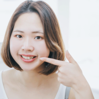 きれいな歯の女性