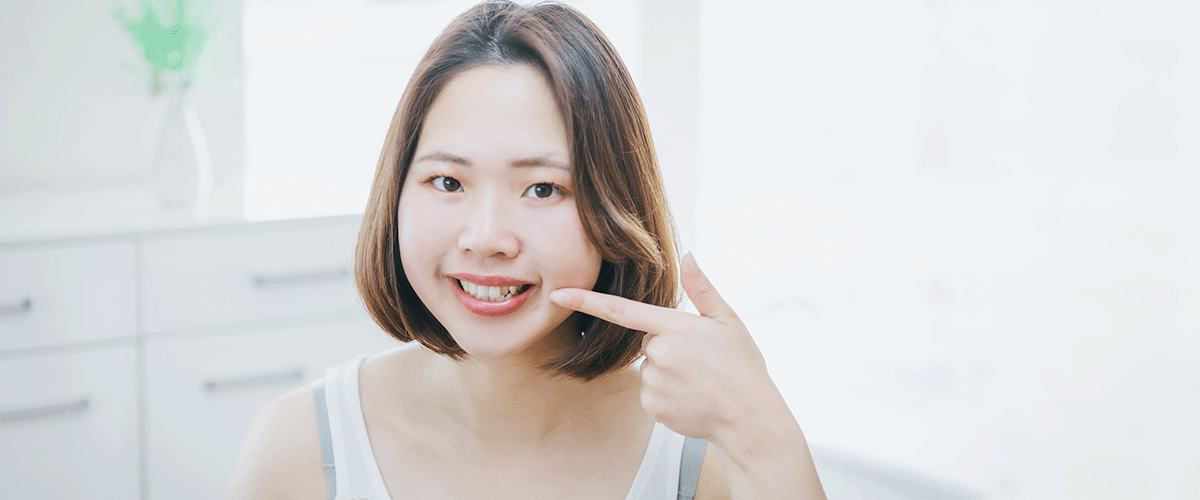 きれいな歯の女性