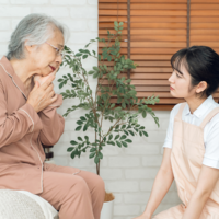 訪問するスタッフ