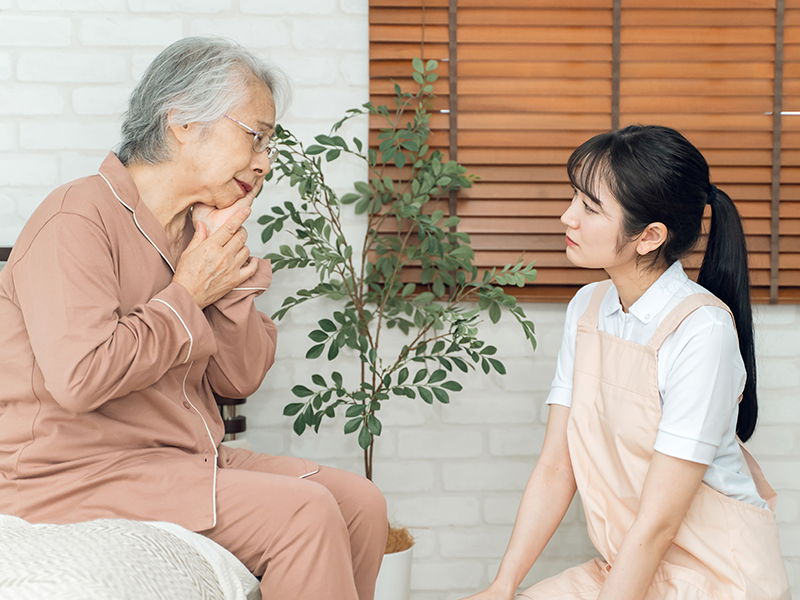 訪問するスタッフ